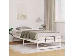 Vidaxl Estrutura Da Cama Branco 80 X 220 Cm Madeira De Pinheiro Sólida