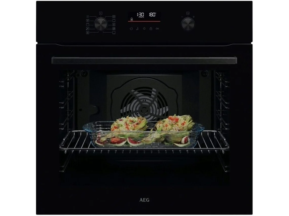 Forno Multifunções AEG OU5PB40NSK (72 L - AquaClean e Pirólitico - Preto) 