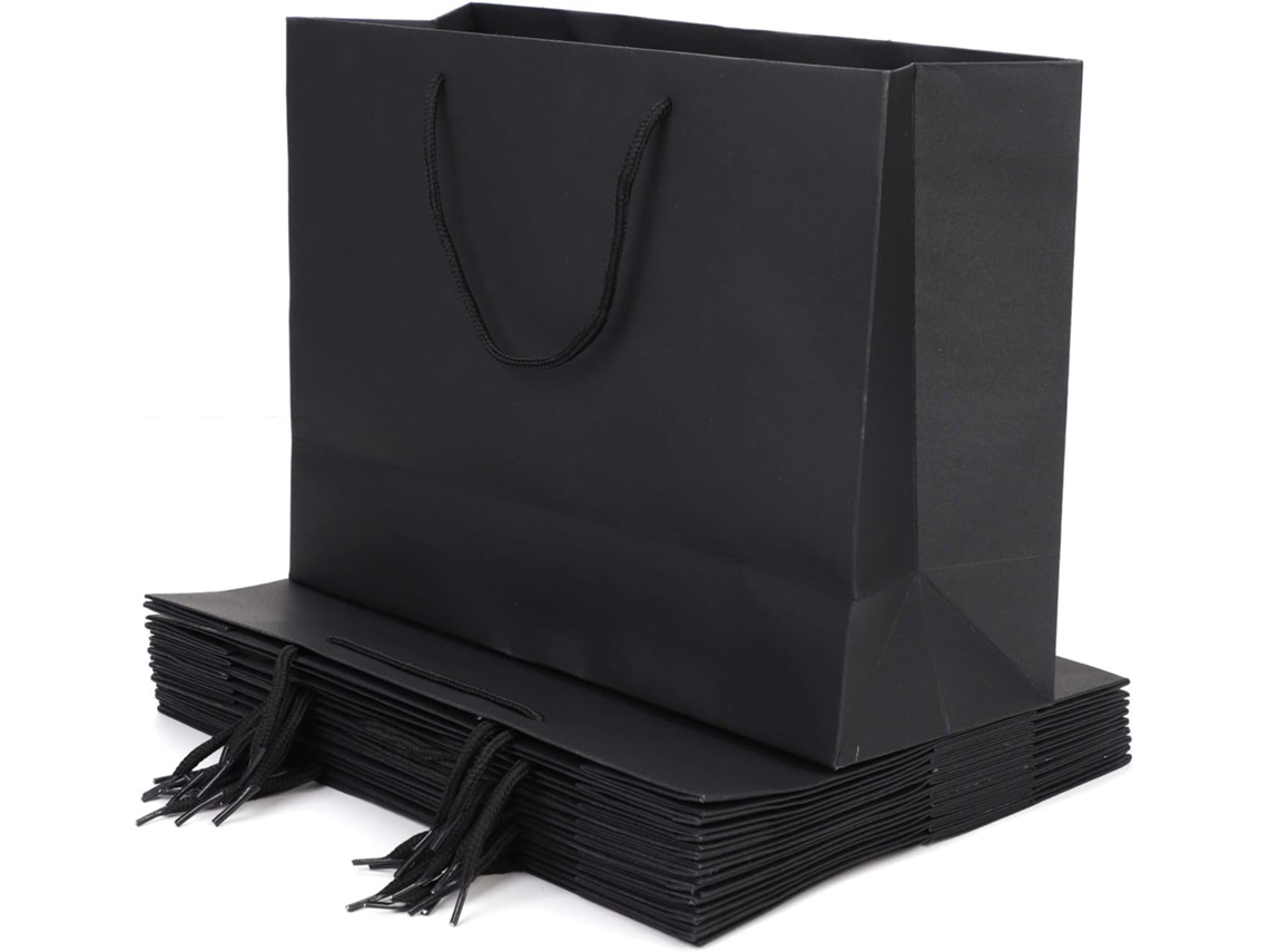 Conjunto De 10 Sacolas De Papel Kraft Grandes Para Presente De Natal