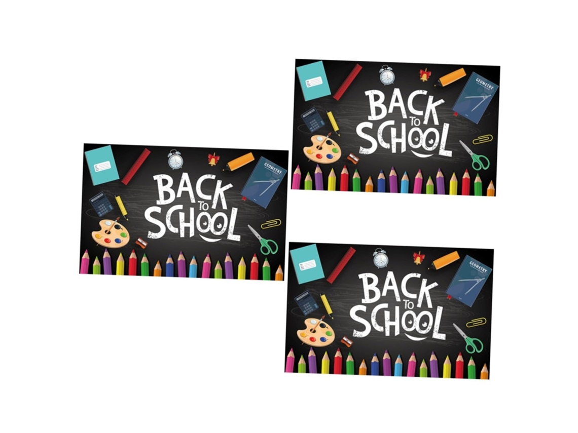 Conjunto De 3 Peças, Banner De Volta Às Aulas, Decoração De Fundo Para