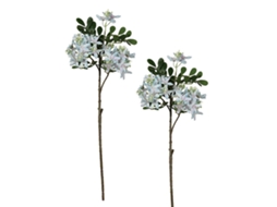 Laxiscreed Pack De 2 Flores Artificiais De Géranium Azul Com Frutos E Folhas Para Decoração Natural