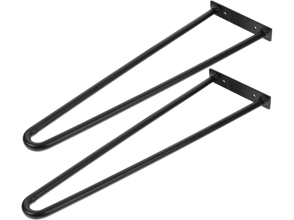 Sewacc Conjunto De 2 Pés Metálicos Em Formato U Para Móveis, Resistentes, Para Sofá, Mesa, Armário, Cômoda E Guarda