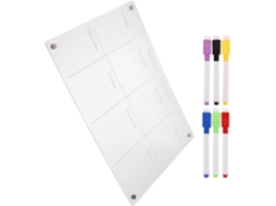 Tableau Blanc Effaçable À Sec Magnétique Acrylique Com Refrigerador Para Planejamento De Cozinha Cotidiana