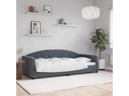Vidaxl Sofá-cama 90x200 Cm Veludo Cinzento-escuro