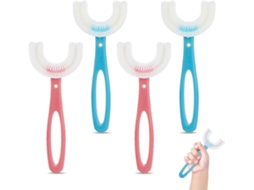 Escova de Dentes Infantil em Formato U para Toda a Boca, Escovas Infantis, Cerdas Silicone GOKOCO