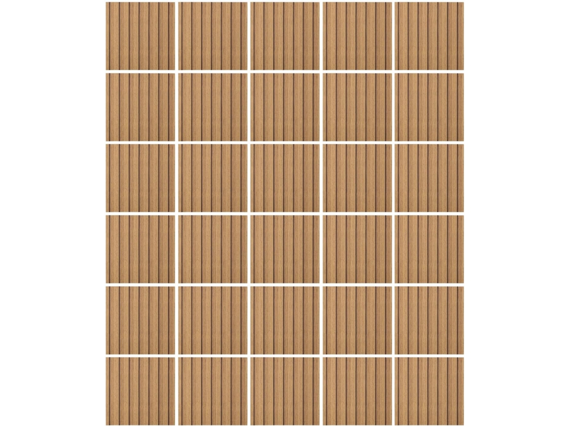 Painel Madeira Autoadesivo Pvc Impermeável 30x30cm 30 Peças Decoração Parede Moderna Reforma Interiores Fácil GOKOCO