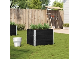 Vidaxl Vaso/floreira De Jardim 80x60 Cm Madeira De Pinho Maciça Preto