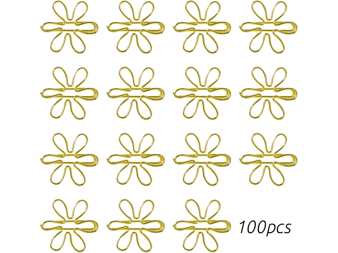 100-clips De Papel Metálicos Em Formato Girassol, Inovadores E Charmosos, 29x 29cm, Ideais Organizar Documentos