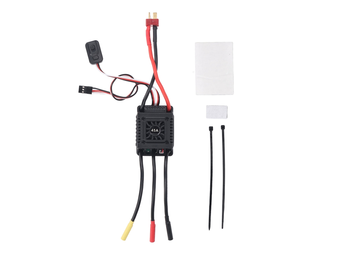 Mali controlador de Velocidade Elétrico Brushless Rc À Prova D'água 45a para Carros Rc 1/10 1/12 1/14 1/16 Bateria 2 3s