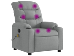 Massage Recliner Chair, Massage Recliner Chairs Vidaxl Cinzeto Tecido