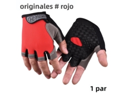 Luvas de Ciclismo Unissex, Antiderrapantes, com Absorção de Impacto, Design de Meio Dedo e Acolchoamento em Gel. MDUG (tamanho Normal, Vermelho, Xl)