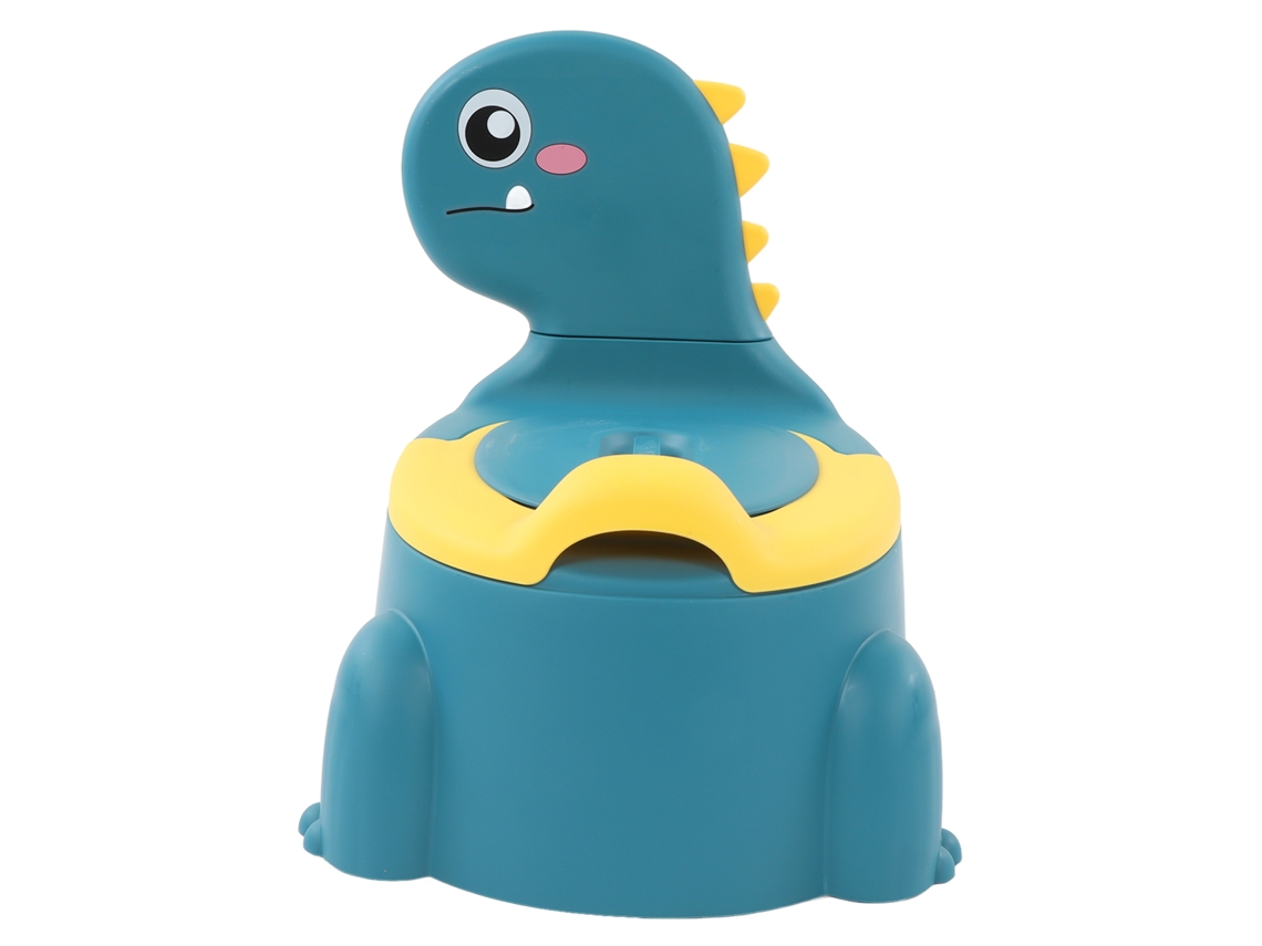 Mali vaso Sanitário Infantil Dinossauro Ergonômico Anti derrapante com Base de Borracha Azul Marinho