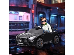 Carro Elétrico Infantil Mercedes 3-5km/h, Comando À Distância, Luzes E Música, Preto