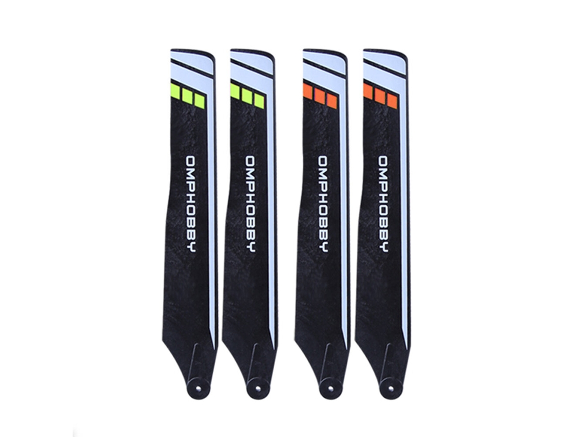 Peças de reposição para helicóptero RC Orangeomphobby M1 V1: Hélices principais resistentes de 125 mm MDUG