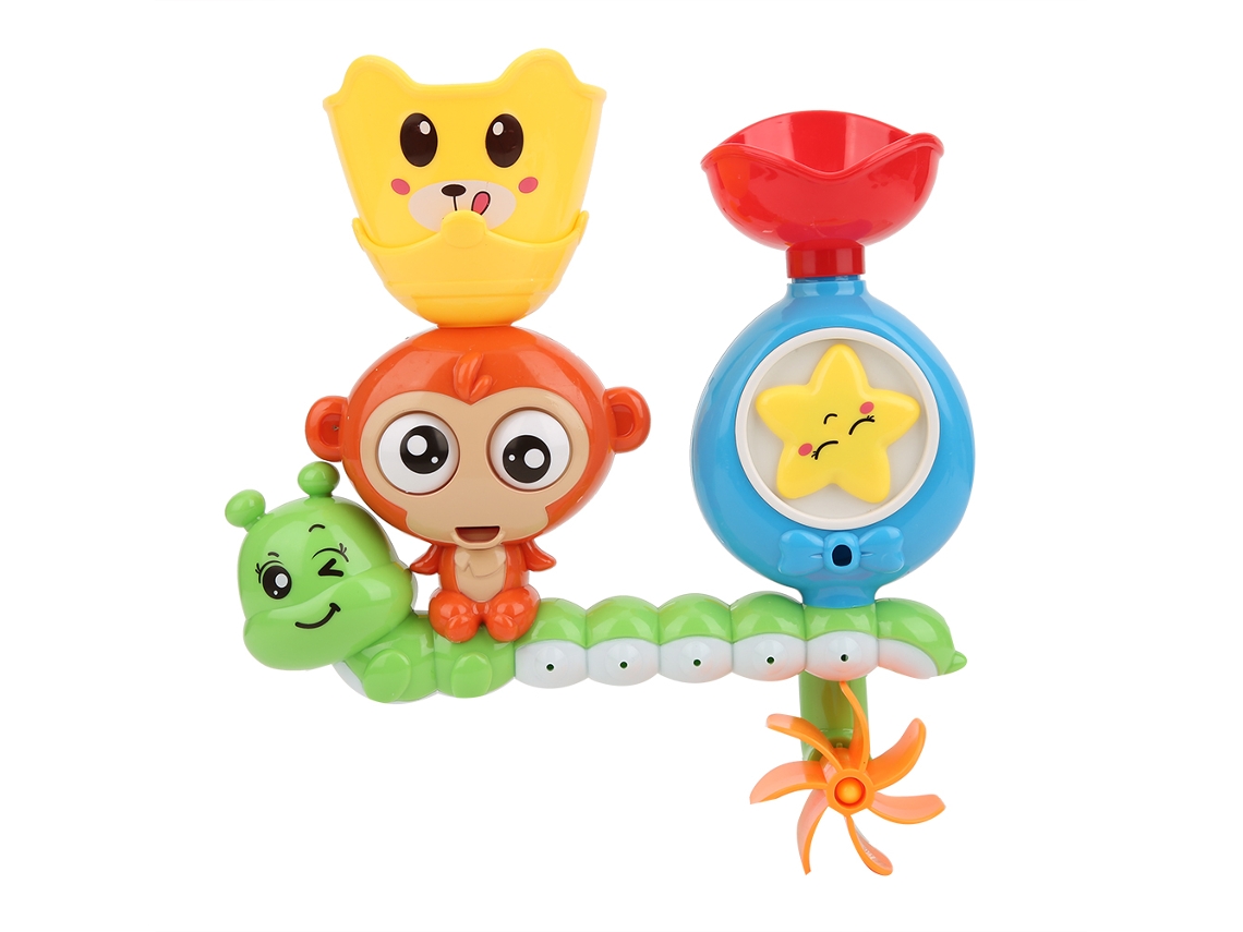 Mali brinquedos de Banho para Bebê com Padrões de Desenhos Animados Fofos, Plástico Verde