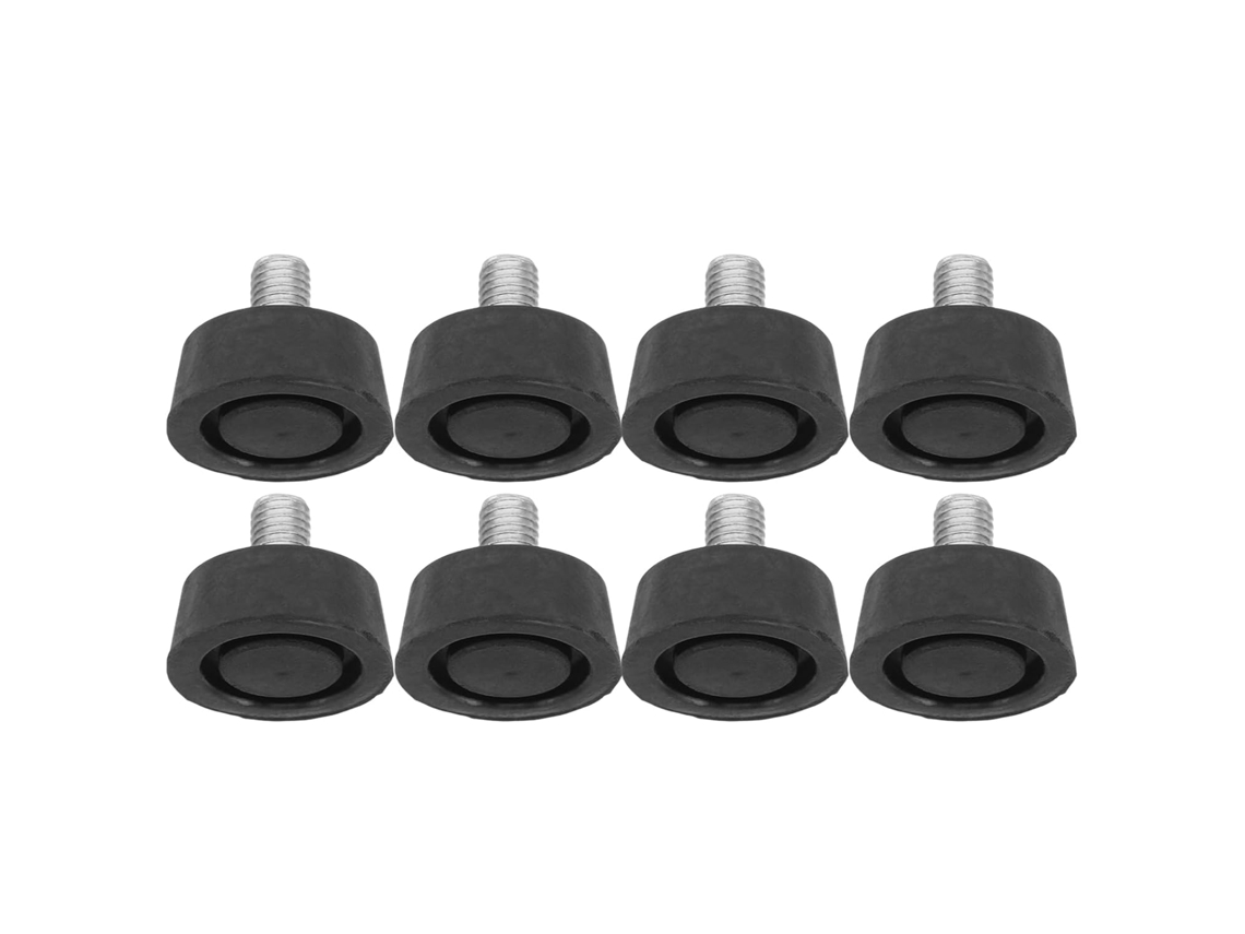 Nuobesty Conjunto De 8 Pés Amortecedores Impacto Com Parafusos Ajustáveis, Almofadas De Borracha Antivibração Para
