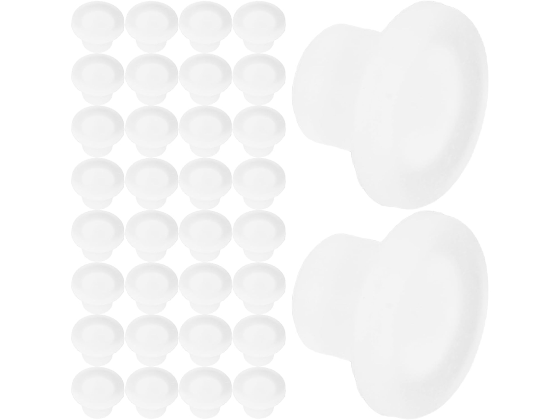 Nuobesty 100 Peças De Tampões Silicone Transparentes 30mm, Tampas Redondas De Plástico Macio Para Parafusos, Prateleiras