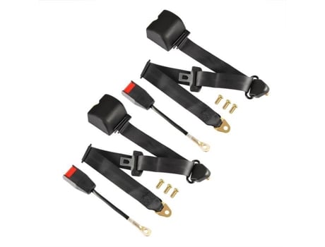 2 Peças Cinto de Segurança para Veículo Universal Ajustável de 3 Pontos Auto Car Van Cinto de Segurança + Parafusos LEMONBEST
