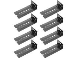 Nuobesty Conjunto De 8-suportes Deslizantes Para Gaveta Teclado Em Formato L, Reforçados E Com Suporte De Liga Metálica
