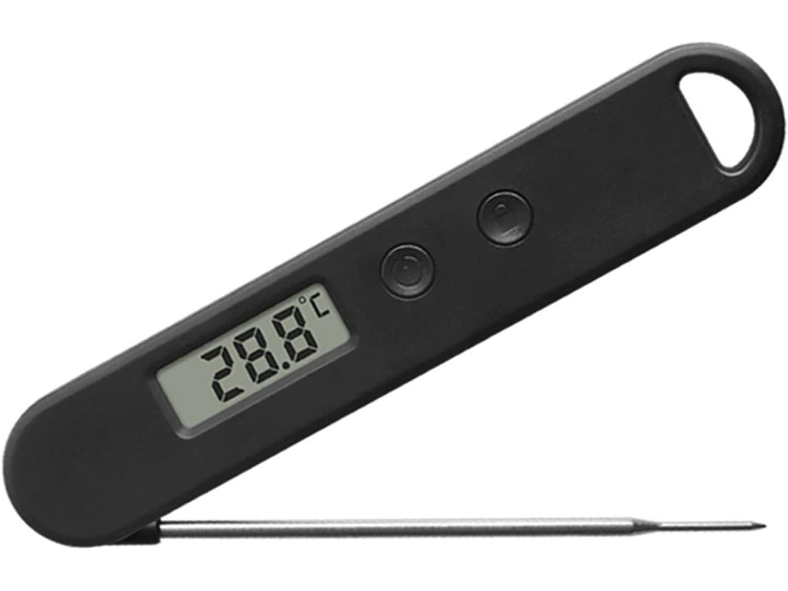 Termômetro Digital Compacto E Dobrável Com Tela Lcd Retroiluminada E Fecho Magnético Para Fácil.