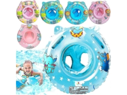 Boia de Natação Infantil para Bebês de 3 a 36 Meses, Pescoço com Assento, Acessórios para Piscina, Rosa AQUAFORGE