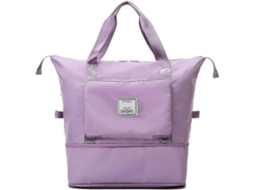 Mala De Viagem Dobrável, Portátil, De Grande Capacidade, Em Tecido Oxford Impermeável, Leve, Ideal Para Compras, Academia E Esportes (roxo Escuro).
