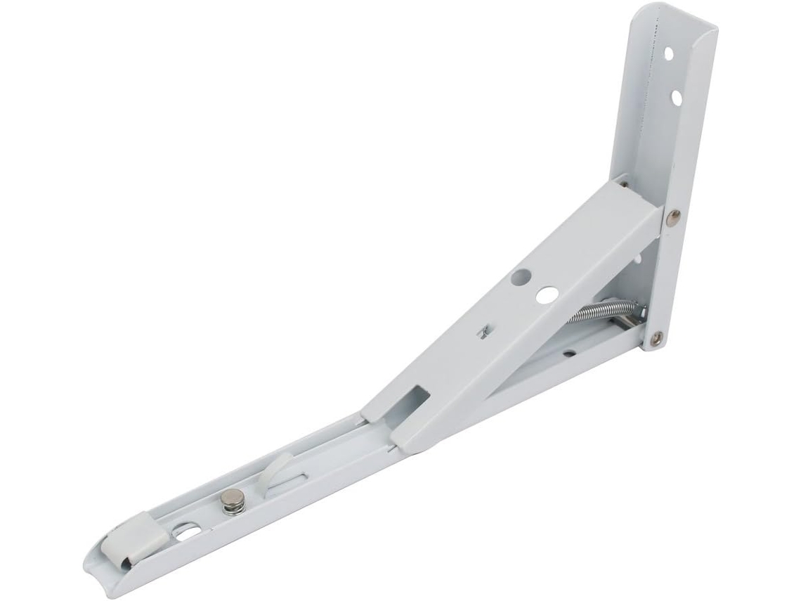 Suporte de prateleira CHABERLU dobrável 90 graus, 240 mm x 131 mm x 30 mm, branco