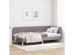 Vidaxl Estrutura De Cama De Canto Cinzento-acastanhado 100 X 200 Cm