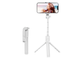 Suporte Multifuncional Tripé Móvel Vara Selfie Pode Girar Controle Remoto VENISYMLIS Branco