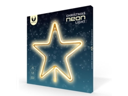 Neon Led Christmas Pentastar com Bateria+ Usb, Luz Eterna Multicolorida BRILVIBERA