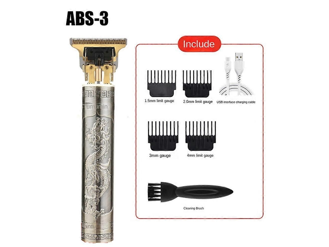 Máquina De Cortar Cabelo Elétrica Retrô Recarregável Com Cabeça De Óleo - Máquina De Cortar Cabelo E Barbeadores Elétricos Abs