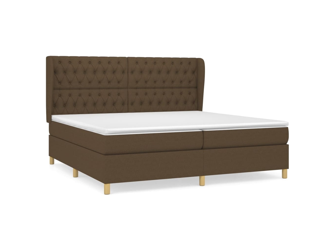 Box Spring Bed, Box Spring Beds Vidaxl Marrom Tecido (200 X 200 Cm)