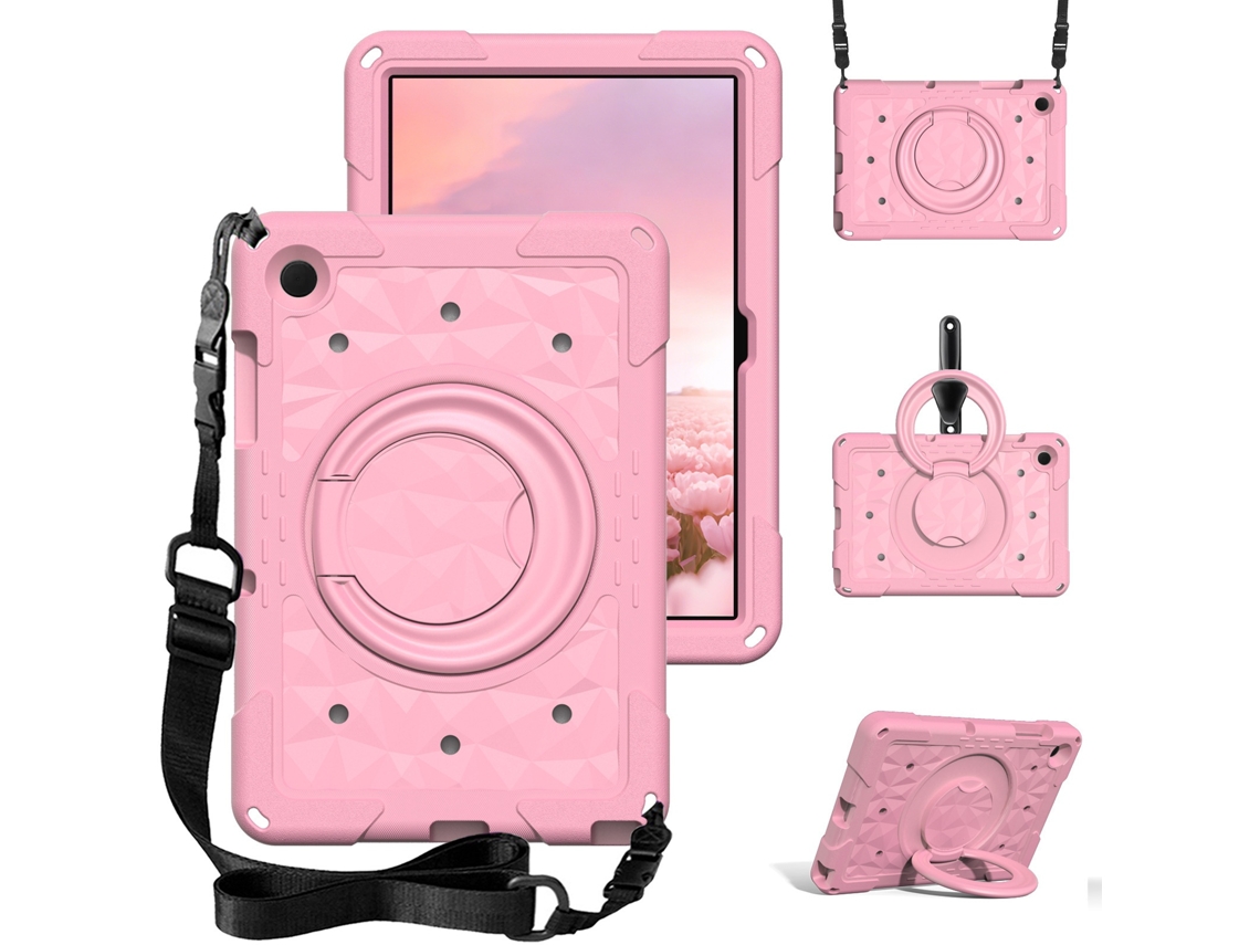 Tressino Capa Tablet Para Samsung Galaxy Tab A11 Plus 11 Polegadas (2025) Resistente A Quedas Com Suporte Giratório De 360 ​​graus, Rosa