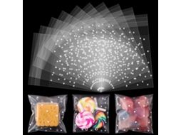 2026 200 Bolsas Autoadhesivas de Puntos para Galletas Transparentes 5.5x5.5 Cm