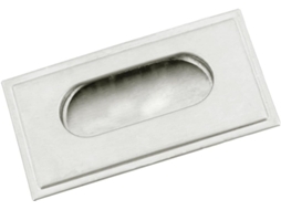 Puxador Embutido Aexit Para Armários E Cozinhas, Em Aço Inoxidável Prateado, 78mm X 41mm