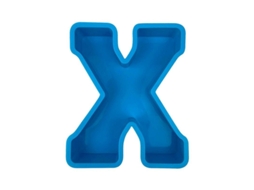 Molde De Letras Do Alfabeto Em 3d Para Bolo, Cera, Sabão E Resina - Azul X
