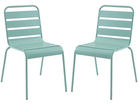 Cadeira de Jardim VENTE-UNIQUE.PT Mirmande (Verde - Metal - 79x49x62 cm)