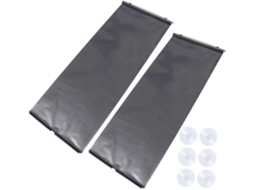 Conjunto de 2 cortinas retráteis para portas de carro em PVC com bloqueio de luz.