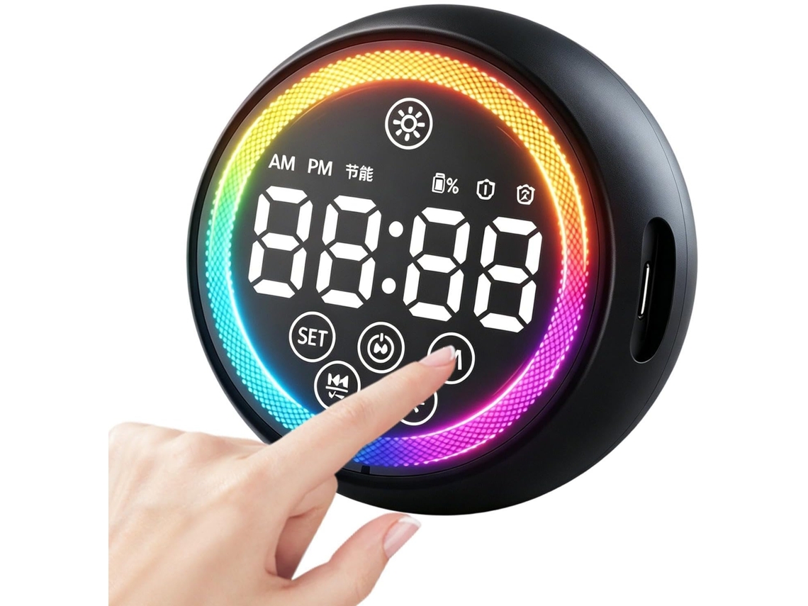 Despertador Digital Portátil Com Visor Led E Som Potente