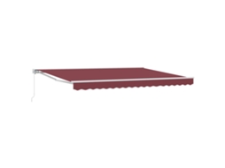 Conjunto 1 Toldo Retrátil Vidaxl Branco Alumínio (5 × 3,5 M)