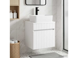 Vidaxl Vanidade De Pia De Parede Branco 49 X 41 X 63 Cm