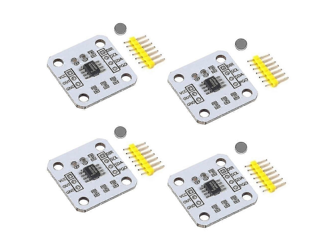 4 Peças As5600 Codificador Magnético Módulo Sensor De Medição De Ângulo De Indução Magnética 12 Bits Alta Precisão Slowmoose