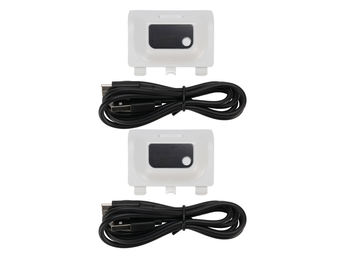 Bateria recarregável de 1400 mAh com tela LED para X/S, carga rápida, pacote de 2 unidades, branco S/MARCA