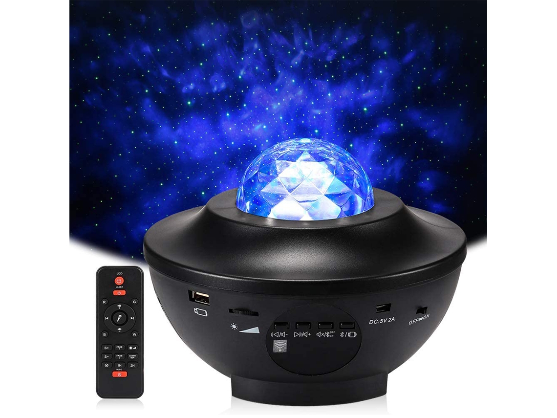 Star Projector Light Ocean Wave Starry Projector Led Nebula Ambiance Light Bluetooth Speaker Sound-Activated Remote Control For Bedroom Party