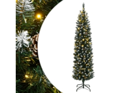 Vidaxl Árvore De Natal Artificial Fina Com 300 Luzes Led 240 Cm