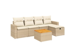 Garden Sofa Set, Garden Sofa Sets Vidaxl Bege Rattan / Vime (n/a)