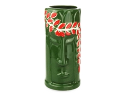Caneca Tiki Lei 56cl, Cerâmica Esmaltada À Mão, Verde, Copo Cocktail Tropical