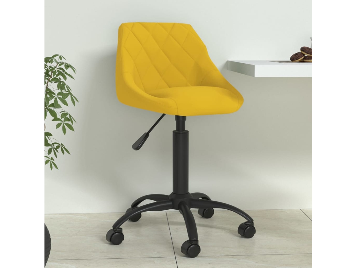 Vidaxl Cadeira De Jantar Veludo Amarelo Mostarda