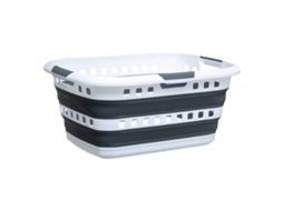 Cesto para roupa suja dobrável 45L Hugger cinzento e branco 5 FIVE SIMPLY SMART