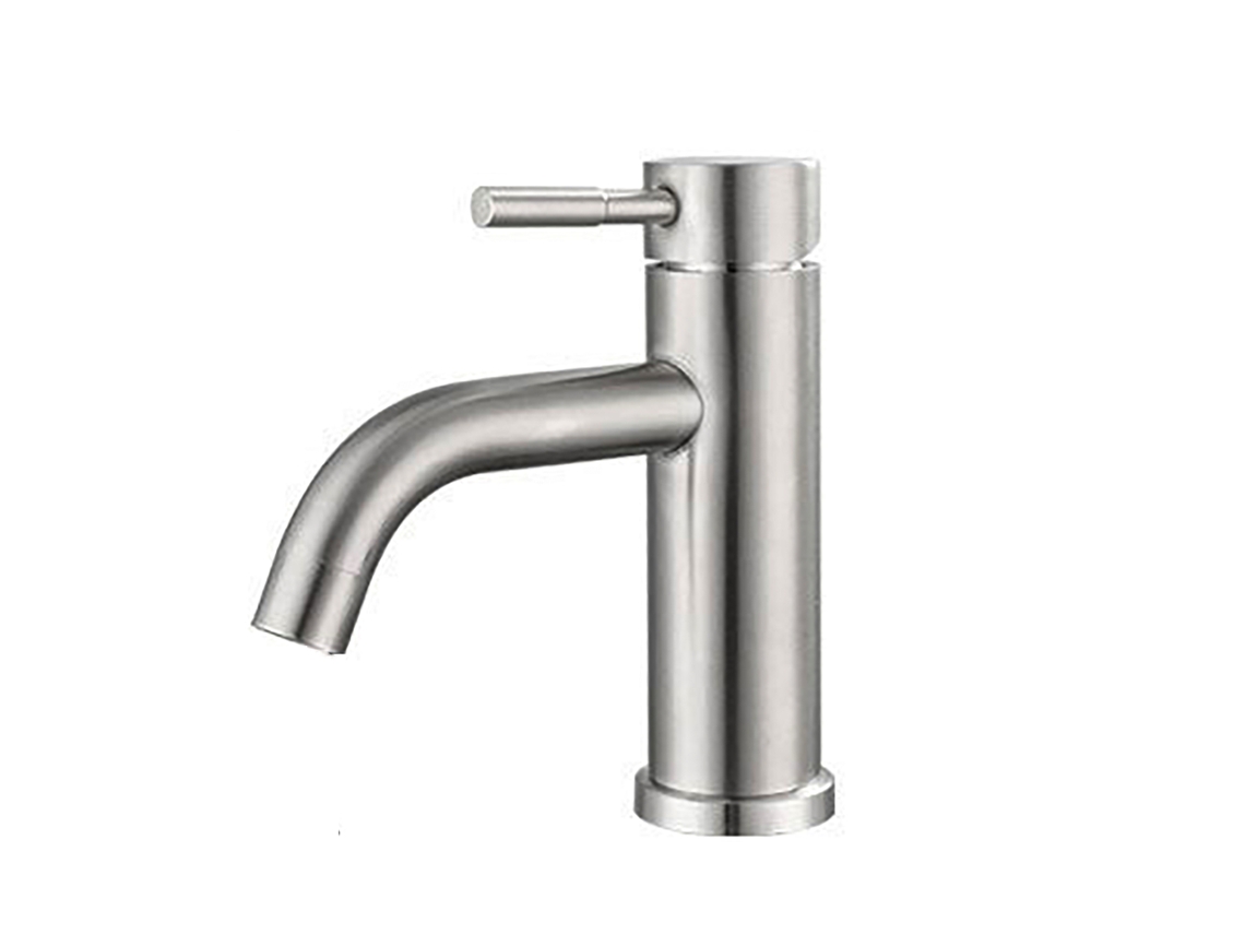 Torneira de Lavatório Monocomando, Aço Inoxidável Escovado MDUG